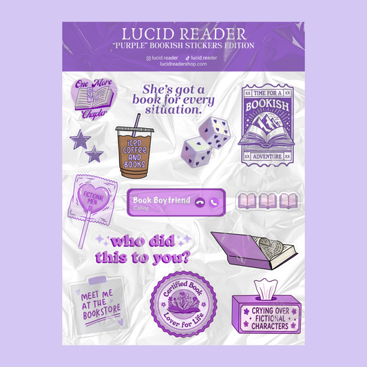 Purple Bookish Stickers