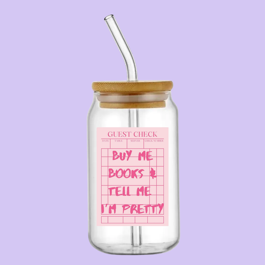 Glass Cup - Buy me Books 💕