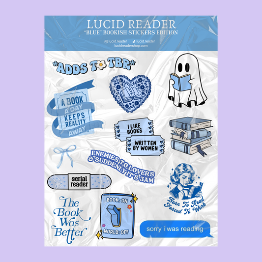 Blue Bookish Stickers