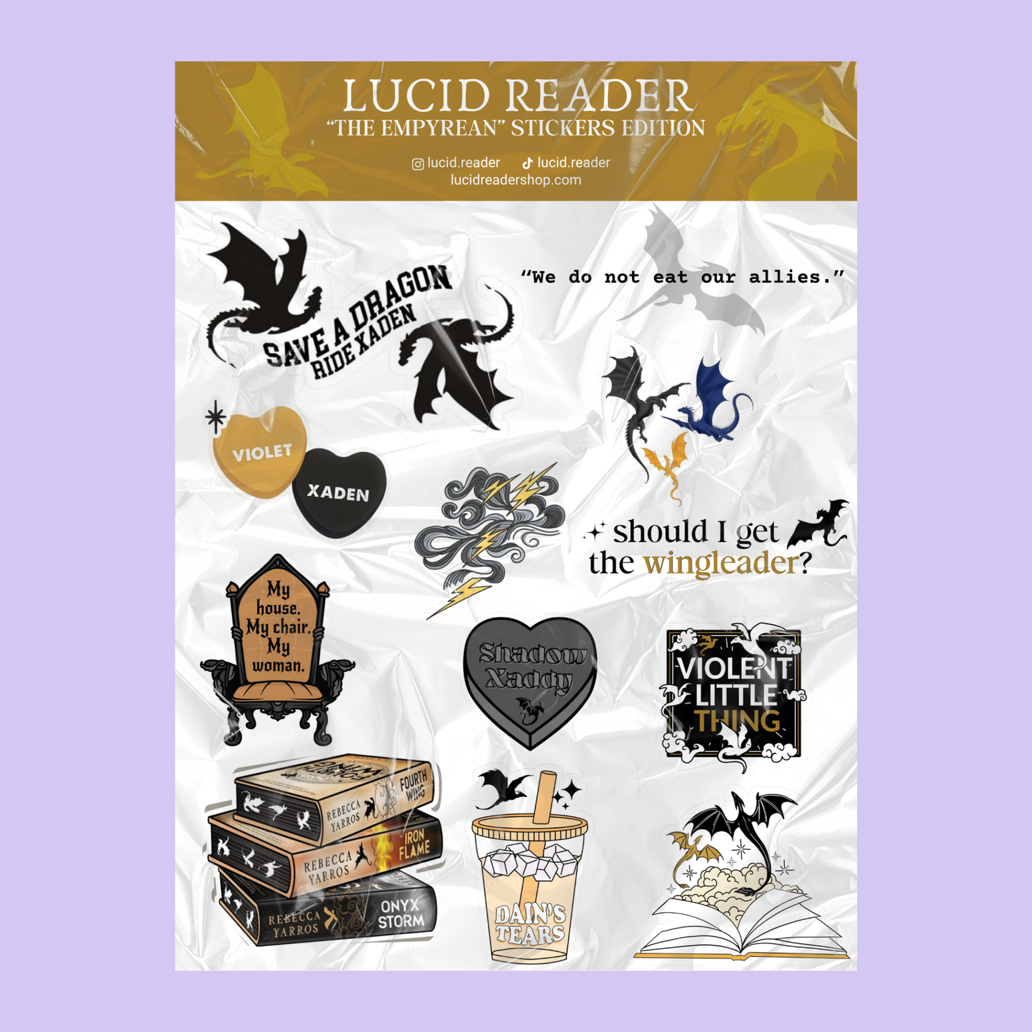 Fourth Wing Stickers